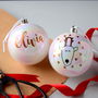 Personalised Copper Triangle Reindeer Bauble, thumbnail 2 of 2