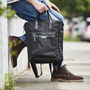 Leather Trim Top Zip Backpack, thumbnail 5 of 9