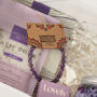 Personalised Stemless Glass Lavender Pamper Gift Box Hamper, thumbnail 3 of 8