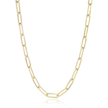 Paperclip Necklace 925 Silver Or Gold Vermeil Plate, 3 of 4