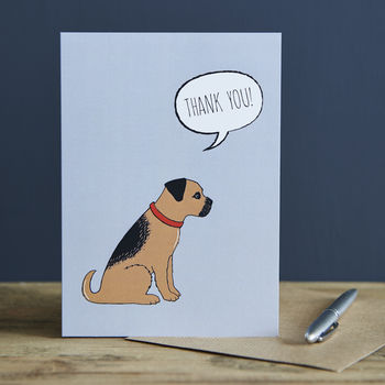 Border Terrier Thank You Card, 2 of 2