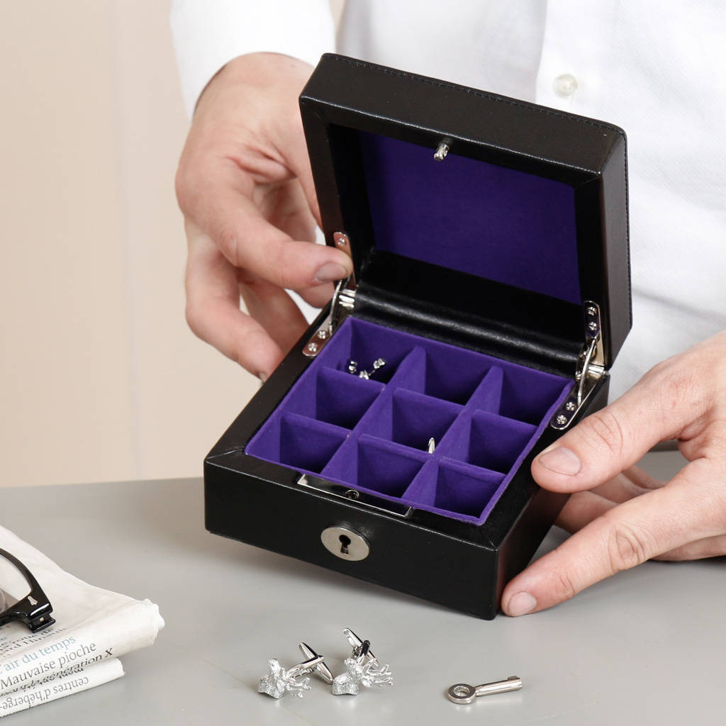 gentleman's personalised luxury cufflinks box by dibor