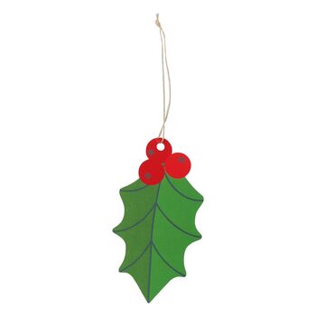 Set Of Eight Christmas Holly Gift Tags, 3 of 4