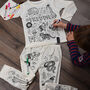 Jungle 'Colour In' Pyjamas With Fabric Pens, thumbnail 2 of 9