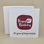 Boxed 60th Birthday Heart Stud Earrings Card, thumbnail 1 of 3