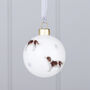 Christmas Spaniel Bone China Bauble Decorations, thumbnail 1 of 5