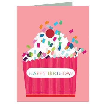 Mini Happy Birthday Cupcake Card, 2 of 5