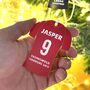 Personalised Colour Sports Shirt Christmas Decorations, thumbnail 5 of 7