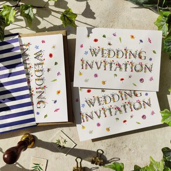 Wildflower Letters Ready To Write Wedding Invitations, 7 of 7
