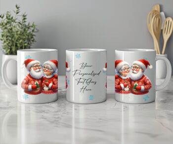 Personalised Mr And Mrs Santa Claus Christmas Mug C, 2 of 2
