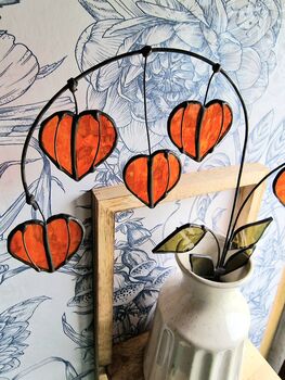 Chinese Lantern Stained Glass Plant Stem, 4 of 7