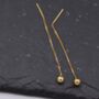 Sterling Silver Ball Earrings Ear Threaders, thumbnail 5 of 11