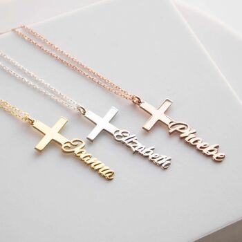 Cross Name Necklace, 2 of 11