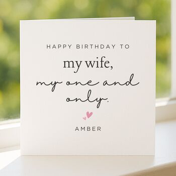 Wife Birthday Card With Romantic Message, 4 of 7