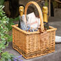 Personalised Wicker Picnic Bottle Carrier For Couples, thumbnail 1 of 8