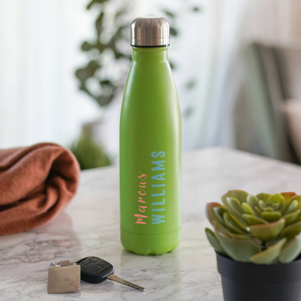 Personalised Reusable Green Water Bottle By This Is Nessie ...