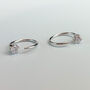 Sterling Silver Crystal Ear Jacket Hoop Earrings, thumbnail 2 of 5