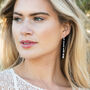 Paris Rhodium, Gold Or Rose Gold Plated Drop Earrings, thumbnail 2 of 8