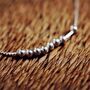 Sterling Silver Beaded Thin Chain Simple Bracelet, thumbnail 7 of 7