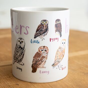 'Hooters' Ceramic Bird Mug, 6 of 7