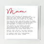 Mum Poem Birthday Card, thumbnail 1 of 2