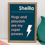 Personalised Super Power Typography Print, thumbnail 10 of 11