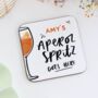 Personalised Aperol Spritz Goes Here Coaster, thumbnail 1 of 2