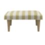 Hand Painted Upholstered Linen Square Stripe Footstool, thumbnail 3 of 12