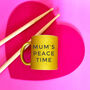Mums Peace Time Gold Sparkle Mug Cup Christmas Gift, thumbnail 3 of 3