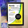 Personalised Season Print Gift For Norwich Fans, thumbnail 3 of 6