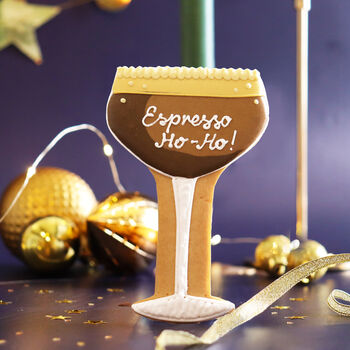 Biscuiteers Hand Iced Personalised Espresso Martini Letterbox Biscuit, 2 of 4