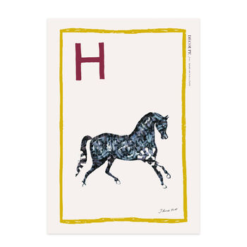 'H'' For Horse Alphabet Limited Edition Print, 2 of 5