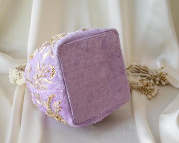 Arisha Lilac Velvet Potli Bag, 6 of 6