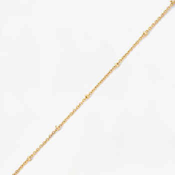 Kin 18 K Gold Plated Bead Necklace, 3 of 4