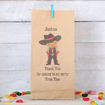 Personalised Cowboy Party Bags, 2 of 4