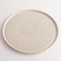 Off White Ceramic Dinner Plate Stone, thumbnail 2 of 6
