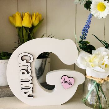 Personalised Granny G Letter Mother's Day Gift Ivory, 3 of 9