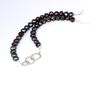 Statement Peacock Pearl Necklace With Three Silver Rings, thumbnail 4 of 7