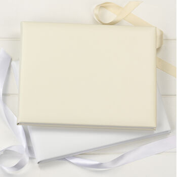 Ivory Leather Mr And Mrs Wedding Guest Book, 11 of 11