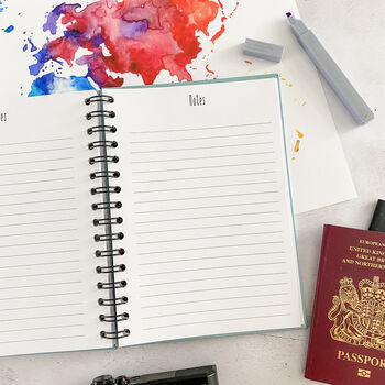 Personalised Travel Journal | Planner And Memory Book, 5 of 12