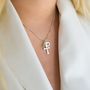 Personalised Cross Necklace With Birthstones, thumbnail 6 of 12