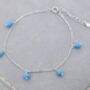 Sterling Silver Blue Turquoise Bracelet, thumbnail 3 of 10