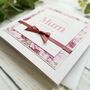 Simple Handmade Mother’s Day Card With Bow And Floral Paper, thumbnail 2 of 6