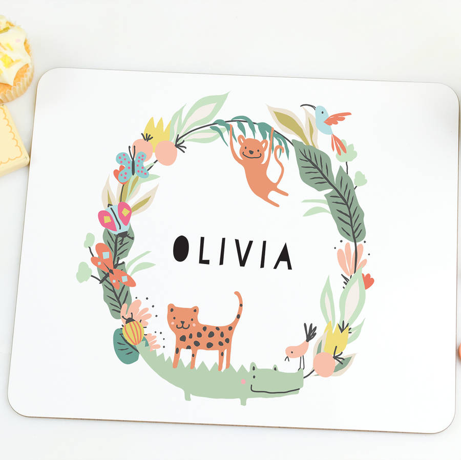 Personalised Placemat By Peach Tea Studio | notonthehighstreet.com