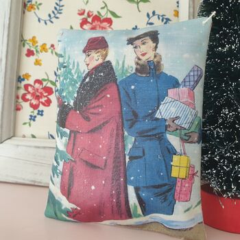 Vintage Art Deco Illustration Scented Fabric Gift Bag, 4 of 5