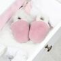 Dotty Fish Pale Pink Soft Suede Baby And Toddler Slippers With Fleece Lining, thumbnail 1 of 9