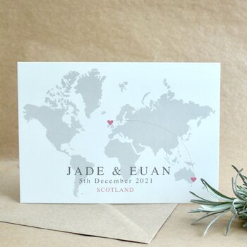 Map Wedding Invitation 'Jade', 2 of 12