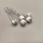 Set Of Five Ceramic Floral Wedding Hair Pins, thumbnail 9 of 12
