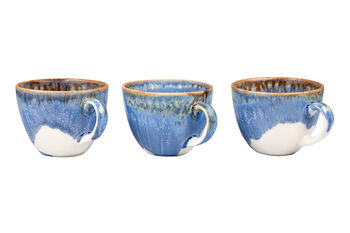 Blue Set Of Two Porcelain Tea Cup With Saucer, 9 of 11