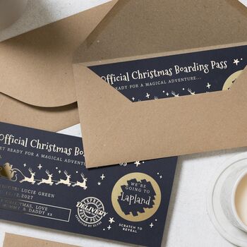 Personalised Lapland Boarding Pass Christmas Voucher, 7 of 8